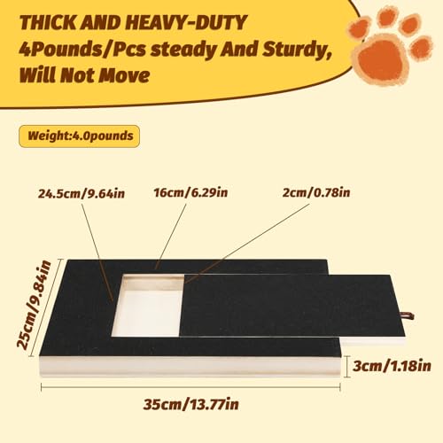 Auauraintt Kratzbrett für Hunde,mit Leckerlibox,Scratch Pad für Nägel,Sandpapierbrett,Alternative zu Krallenknipsern und -Schleifern für Hunde