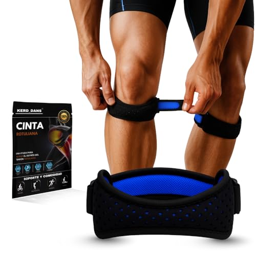 KERD_DANS Cinta Rotuliana Rodilla (2 Uds), Correa Ajustable para Compresión del Tendón Rotuliano, Rodillera Rotuliana para Menisco y Ligamento, Knee Brace Deportiva para Alivio del Dolor