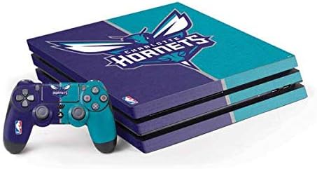 Skinit Decal Gaming Skin Compatible with PS4 Pro Console and Controller Bundle - Officially Licensed NBA Charlotte Hornets Canvas Design
