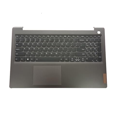 D-KXCPELE Replacement Laptop Upper Case Palmrest Backlit Keyboard Touchpad Assembly Part for Lenovo ideapad 3-15ITL6 3-15ADA6 3-15ALC6 5CB1B65660 Gray