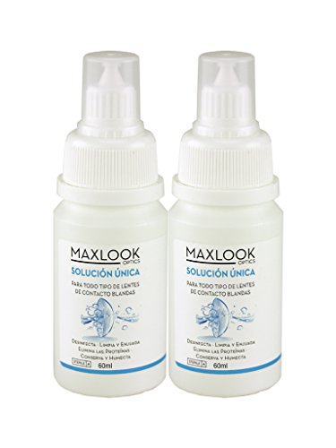 Maxlook Solución Única Para Lentes de Contacto Blandas Pack 2x60ml