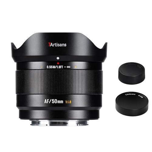 7Artisans AF 50mm F1.8 E APS-C LITE �V���[�Y�����Y �I�[�g�t�H�[�J�X E�}�E���g�J�����Ή� �|�[�g���[�g�����Y F1.8�i�� ���炩�ȃ{�P�� �R���p�N�g&�y�� �|�[�g���[�g��f�B�e�[���B�e�ɍœK