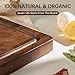 FYCTIO Walnut Wood Cutting Boards for Kitchen, Thick End Grain Cutting Board Double Sided, Large Chopping Board with Handle, Charcuterie Butcher Block Meal Prep & Serving with Gift Box, 17