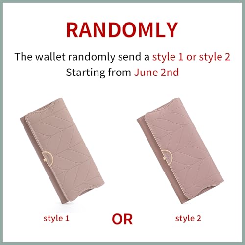 Leather Wallet for Women Trifold Womens' RFID Blocking Wallet Card Holder Purse Clutch with Zipper Coin Pocket,Soybean Sand2