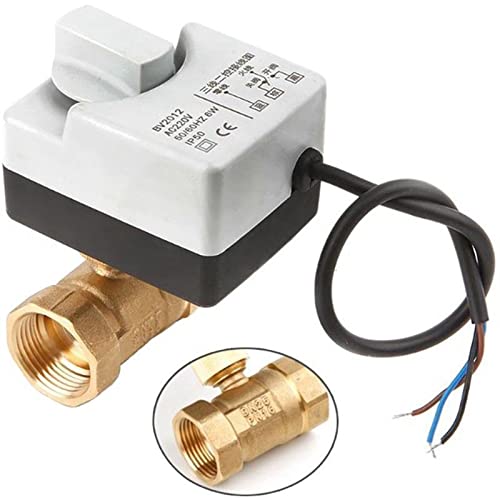 Robinet à bille électrique AC220V DN50 3 voies avec levier de commande manuelle