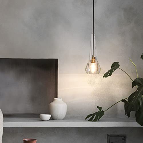 Lampe suspendue 1 lumière créative pour petits espaces et plafonds bas
