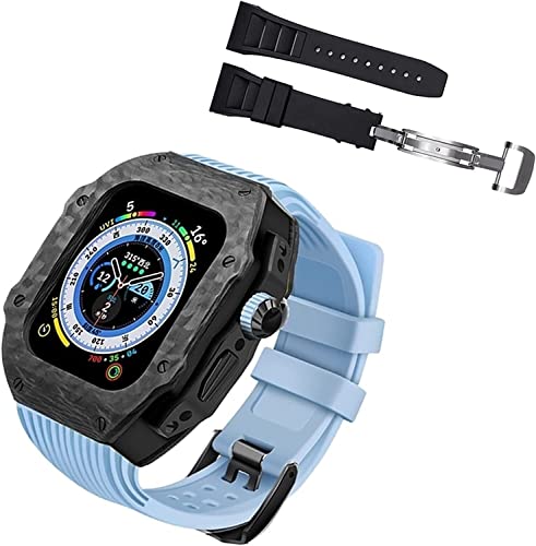 Bracelet de montre en silicone SAAWEE confortable et résistant pour Apple Watch SE et Ultra