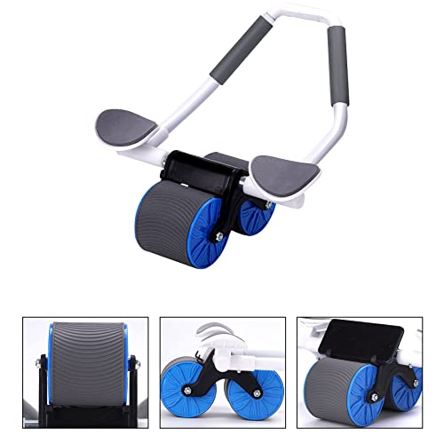 Automatic Rebound Abdominal Wheel,Ab Roller Wheel Exercise With Elbow Support,Abs Roller,Self-Retracting Design - Ideal Ab Workout Equipment For Home Exercise (Blue) #TOP1