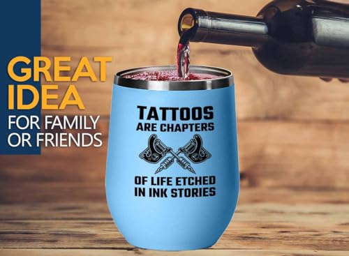 Tattoo Artist Teal Edition Viking Tumbler 20oz - Tattoos are chapters - Tattoo Gifts Tipping Skin Deep Ink Tattoo Lover Tattooing Tattooist