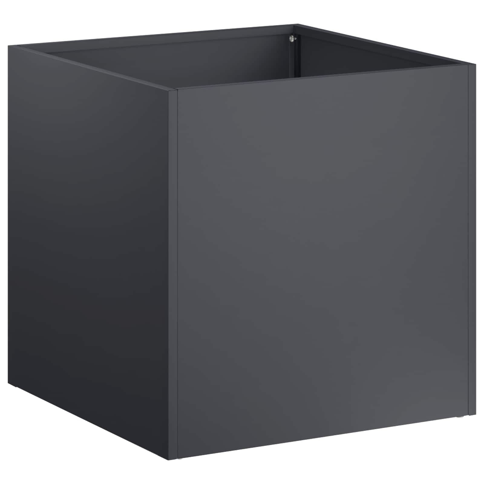 vidaXL Garden Planter Anthracite 45 x 45 x 45 cm Cold-rolled Steel