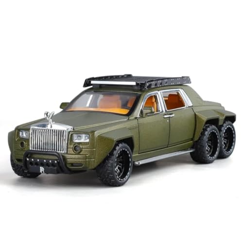 Image of 1:32 6x6 Alloy Pickup Diecast Model Car - Sound & Light Gift,Rolls-Royce Phantom Model Car 1:32 Scale Toy Cars Diecast Vehicle Boy Kid Gifts, (1:32 Rolls-Royce Phantom 6x6 -Military)