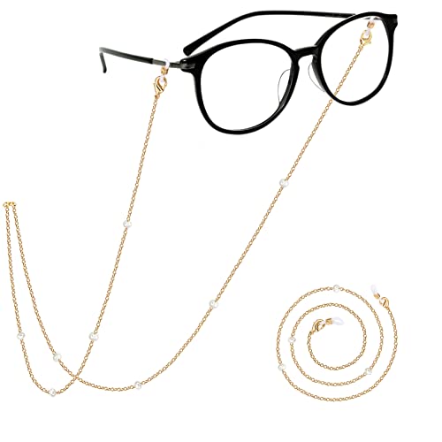 PAVOI 14K Gold Plated Eyeglasses Strap | Glasses Chain for Women | Yellow Gold Eye Glasses Holder Around Neck
