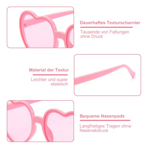 dogmoon Kleines Mädchen Kaninchen Tasche, Handtasche Mädchen mit 1 Stück Rosa Brille und 14 Stück Haarklemmer, Kinder Hase Geldbörse PU Leder Prinzessin Mini Handtasche für Kinder(Rosa)