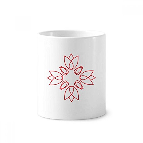 Porte-brosse à dents céramique fleur fini les stylos éparpillés