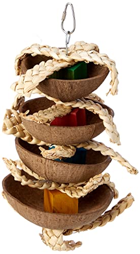 HAPPYPET Critters Choice Coco Fun Hanging Toy 100% Natural Encourages Playful Behaviour Durable Fun Games Suitable for Chinchillas