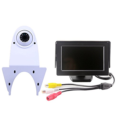 Navinio Car Third Roof Top Mount Brake Lamp Camera Brake Light Rear View Backup Camera+4.3" LCD Car Dashboard Color Monitor for Mercedes Sprinter Viano Vito Transit Ducato VW Crafter T5 - Image 3