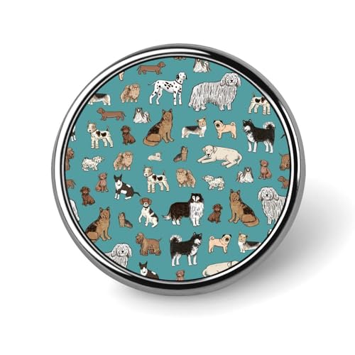 バッジ 円形 徽章 犬柄 動物 缶バッジ 胸章 ピンバッチ ボタンブローチ 25mm おしゃれ ネクタイピン コレクション バッグ飾 帽子 胸飾り かばん掛け 工芸品 取付簡単 男女兼用 プレゼント