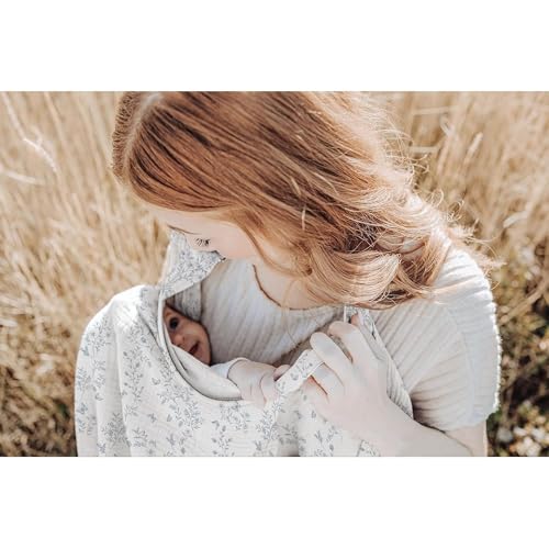 Image of Konssy Muslin Nursing Cover Up for Breastfeeding with Rigid Hoop