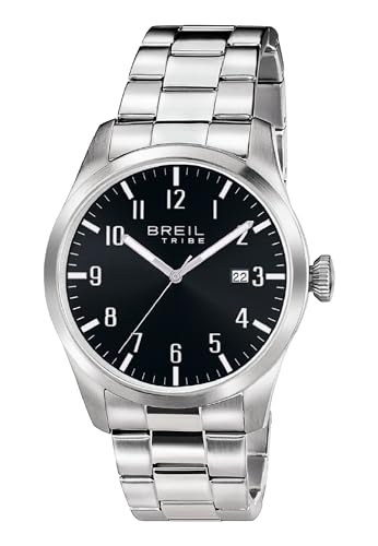 BREIL Reloj Classic Elegance Men's Mono-Clock dial Black Time Only Movement - 3 LANCHE...