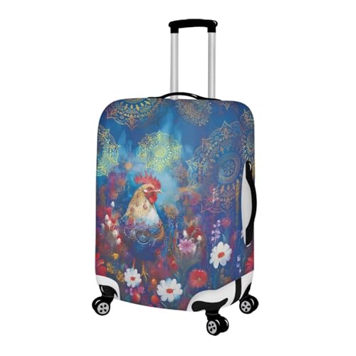 Travel Luggage Cover Abstract Luggage Suitcase Protector Baggage Fit 25-28 Inch Suitcase Covers for Luggage Cover Set Classical Style Rooster
