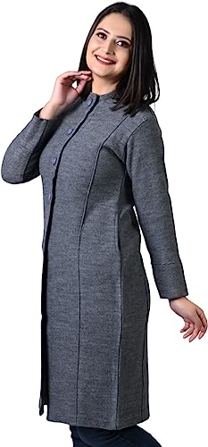 Image of TWENTY ME Winter Wear Casual Acrylic Wool Full Sleeve with Pockets Women's Extra Long Cardigans (4328)