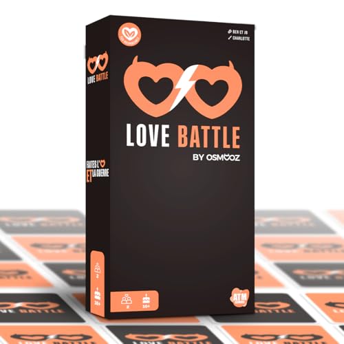 ATM Gaming Osmooz Love Battle – El juego de los desafíos en pareja – Juego de cartas – Más de 80 desafíos divertidos – Regalo para hombre – Juegos de mesa