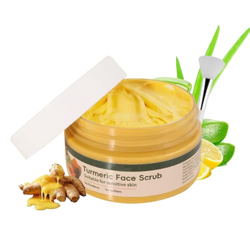 Crema Exfoliante Facial De Cúrcuma, Exfoliante Facial De Cúrcuma, Exfoliante Natural Para Limpieza Profunda Y Rejuvenecimiento (1 Unidad)