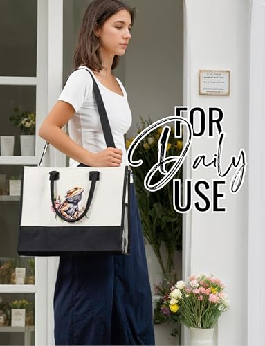 Bolso Tote Canvas para Mujer InnoBeta con cierre y correa miniatura 3