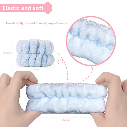 Image of Wrist Bands for Washing Face, Arm Face Wash Wristbands, Wrist Towels Cuffs for Washing Face, Wrist Water Catcher, Microfiber Spa Skincare Sweat Wristbands for Women