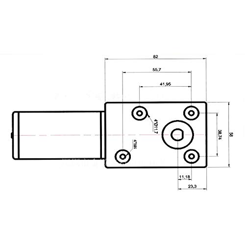 A5882-45 24V 30W DC Motoriduttore, Automazione industriale Motoriduttore a vite senza fine con riduttore di velocità per accessori elettrici