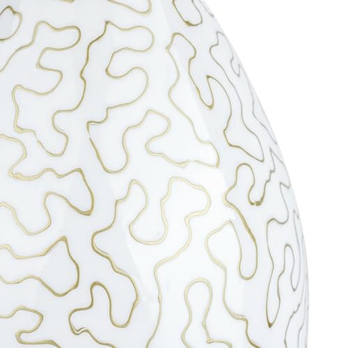 Image of 24 inches Metal Cylindrical Flower Vase for Home Decor Office Living Room Corner Decoration, White