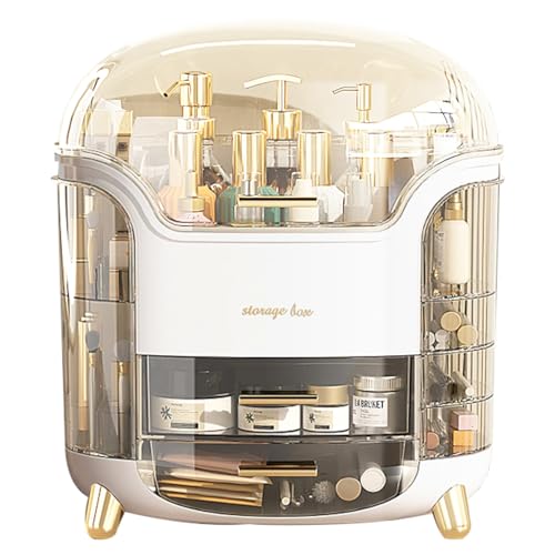 Image of Omeily Makeup Organizer Countertop Vanity Cosmetic Skincares Organizer | Large Clear Makeup Organizer Cosmetic Storage Box for Skincare Perfume, Vanity & Bathroom Organizer Gift for Women Girls