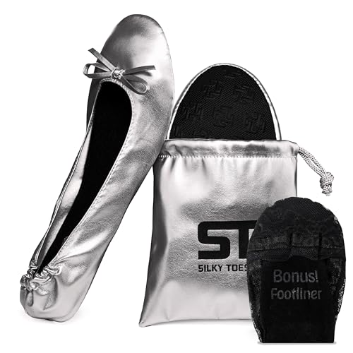 Image of Silky Toes Foldable Flat Shoes for Women | Portable Ballet Flats for Weddings, Parties, Events, Travel |Comfortable Cushioned