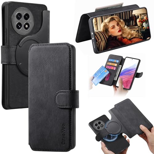 Étui magnétique amovible 2 en 1 OnePlus 13 housse antichoc noire Ysnzaq