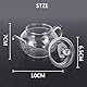 Mini Teekanne Glas,250ML/8.5OZ Glas Borosilikat Teebereiter mit Siebeinsatz für Schwarzen Tee Grüner Tee Fruchttee Duftender Tee Teebeutel losem Teefilter