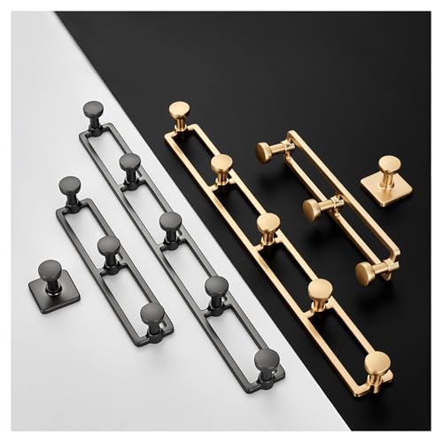 Ganchos dorados para colgar en la pared, ganchos de metal resistentes para toallas, 20 kg de capacidad, elegantes ganchos individuales para entrada, sala de estar, cocina, dormitorio, baño (3 ganchos)