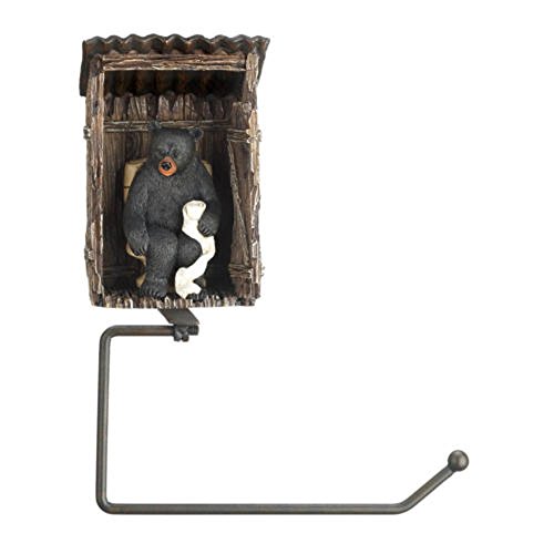 Smart Living Company 10016198 New BEAR OUTHOUSE TOILET PAPER HOLDER Rustic Cabin Wildlife Bathroom Decor, Multi Colour Smart Living Company 10016198 New BEAR OUTHOUSE TOILET PAPER HOLDER Rustic Cabin Wildlife Bathroom Decor, Multi Colour