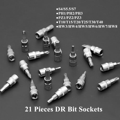 Flzosper 46PC-TAOT 46-Piece 1/4-Inch Screwdriver Drive Socket & Bit Set Combination thumb #1