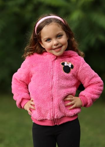 Image of Disney Girl /Boy Fleece Jacket Zipper Sherpa Fuzzy Hoodie Winter Coat 2-13Y