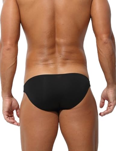 Men's Sexy Briefs, Low Waist three-dimensional Bikini underwear Black2