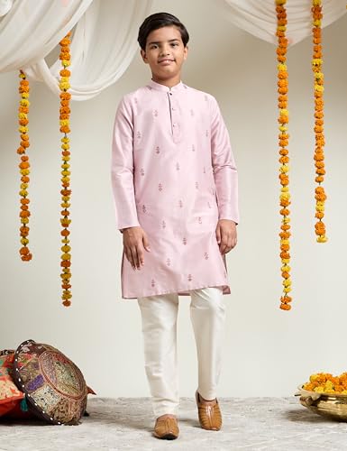 Image of Amazon Brand - Symbol Boy's Festive Embellished Kurta Pajama Set
