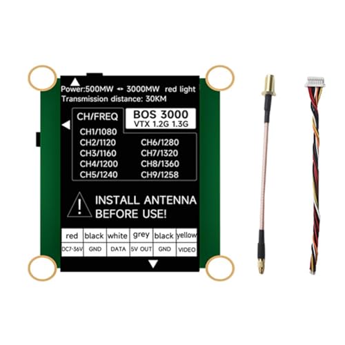 Wshelkgc 1.2.3G 3W VTX 3000mw 9�`�����l�� �n�C�p���[FPV�r�f�I�g�����X�~�b�^�[ PAL/NTSC�Ή�FPV�����O�����WRC�h���[��