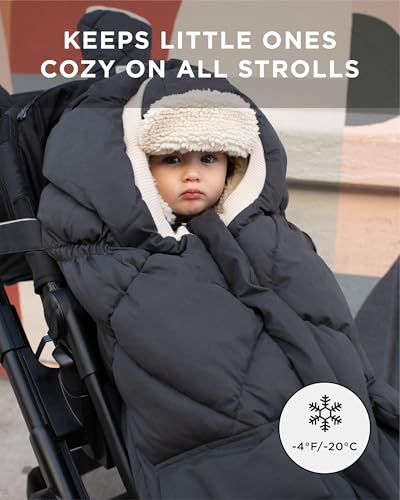 Image of 7AM Enfant Stroller Blanket 212 - Adjustable Baby Car Seat Zipped Blanket for Babies Winter, Unisex Multi Purpose Fleece Lined Warm Hooded Toddler Footmuff Water Repellent | (6M - 4T)