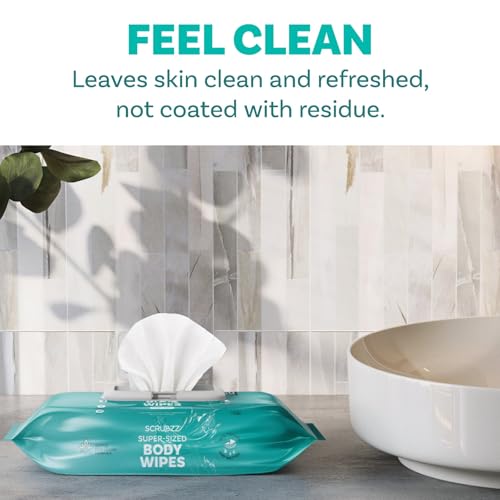 Adult Wipes for Elderly, Extra Large 8” x 12” – Thicker, Premium & Extra Moist No Rinse Whole Body Bathing & Incontinence Wipes – For Men and Women, Bed Bathing & Daily Hygiene – 400 Count - Thumbnail 5