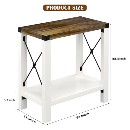Gazhome END TABLE For Small Spaces, Set Of 2,Narrow Side End Table thumb #2