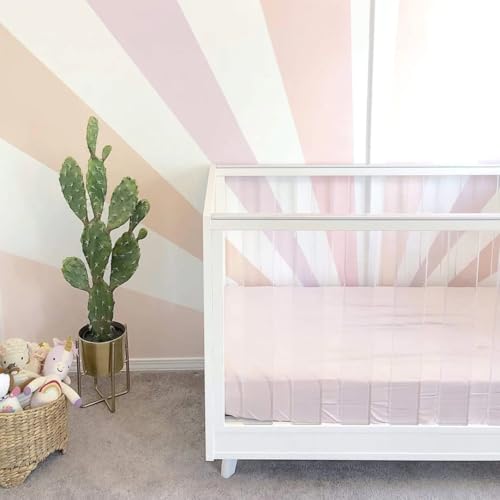 Image of Kyte Baby Soft Crib Sheet - Standard Fitted Crib Sheet Made with Rayon from Bamboo, Ultra-Gentle and Breathable (Blush)