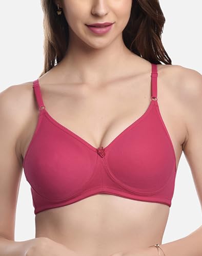 Image of FIMS - Fashion is my style Women Cotton Blend Non-Padded Non-Wired Moulded Bra Multicolor Cup- B