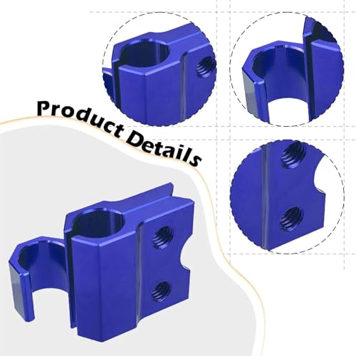Abrazadera de manguera de freno de aluminio resistente morada para moto 4