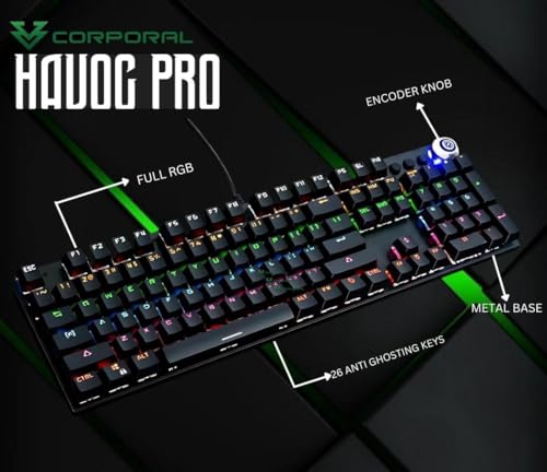Image of Corporal Ultimate Pack | StrikeX 10,000 DPI Gaming Mouse with RGB, Dual Mode | Havoc Pro Wired Mechanical Keyboard with Backlit RGB & Anti-Ghosting | Complete Gaming Setup