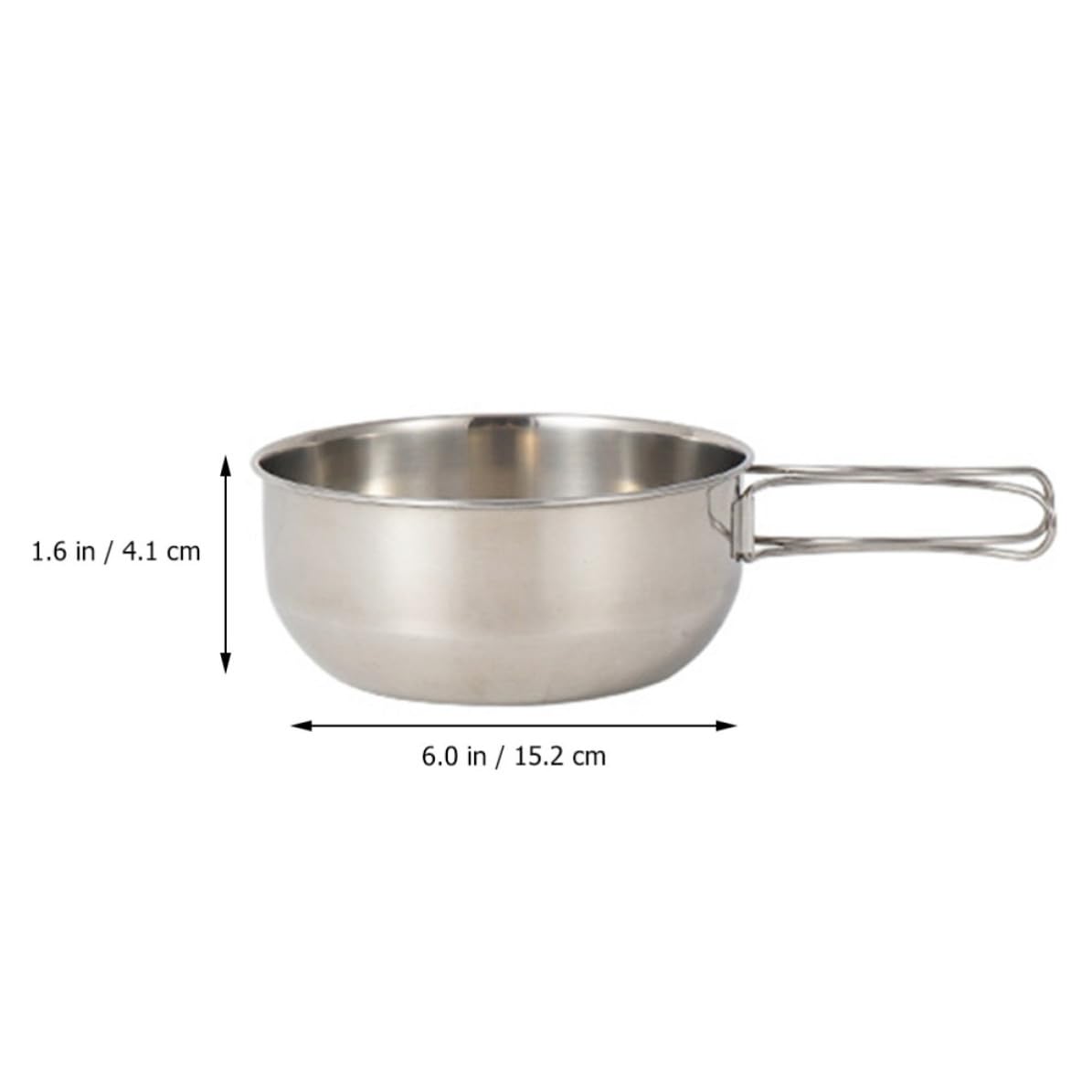 ibasenice Vaisselle de Camping 5 Pièces en Acier Inoxydable Argenté Design Empilable et Anti-Renversement pour Randonnée et Pique-niques